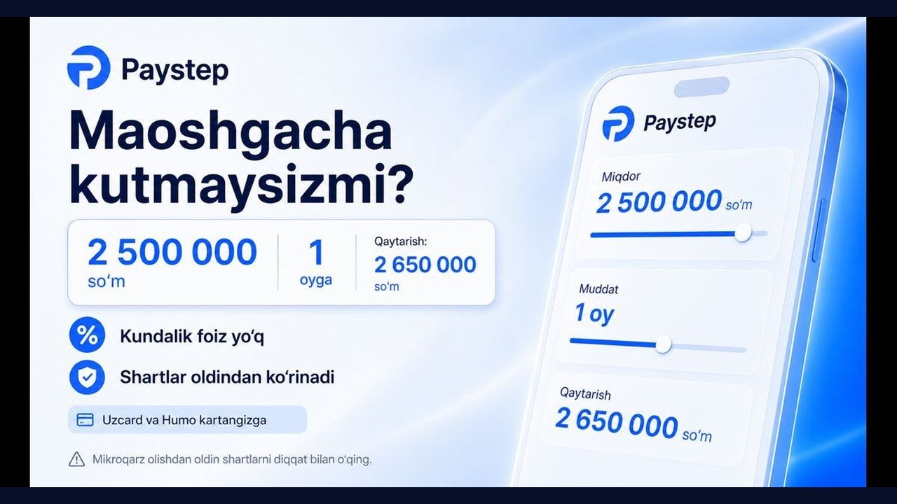 Paystep — Oʻzbekistondagi onlayn moliyaviy xizmat.