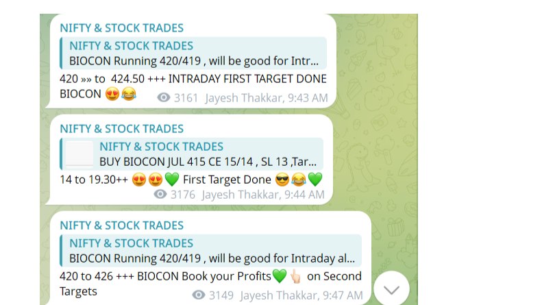NIFTY & STOCK TRADES