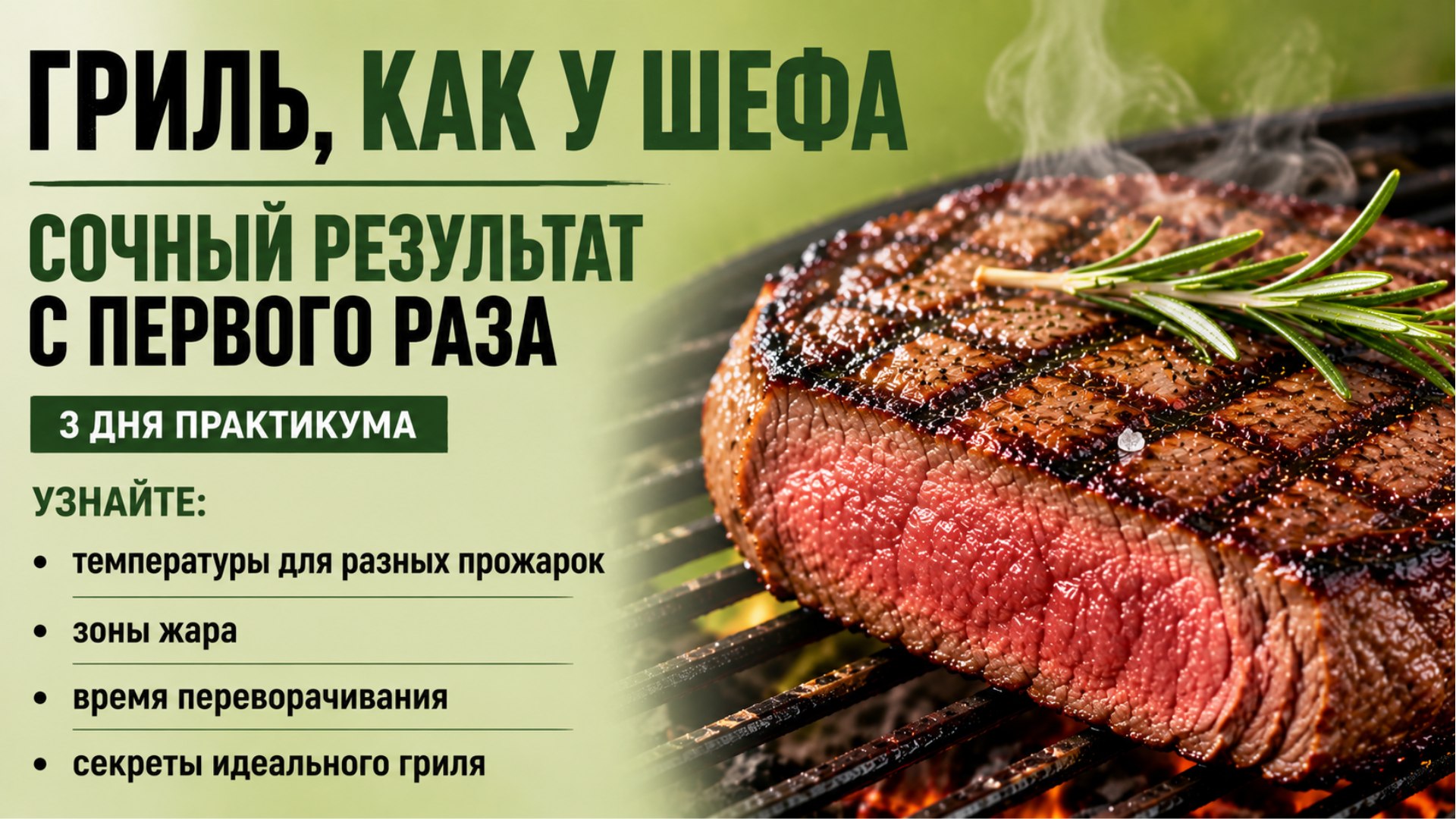 Гриль как у шефа в домашних условиях🥩