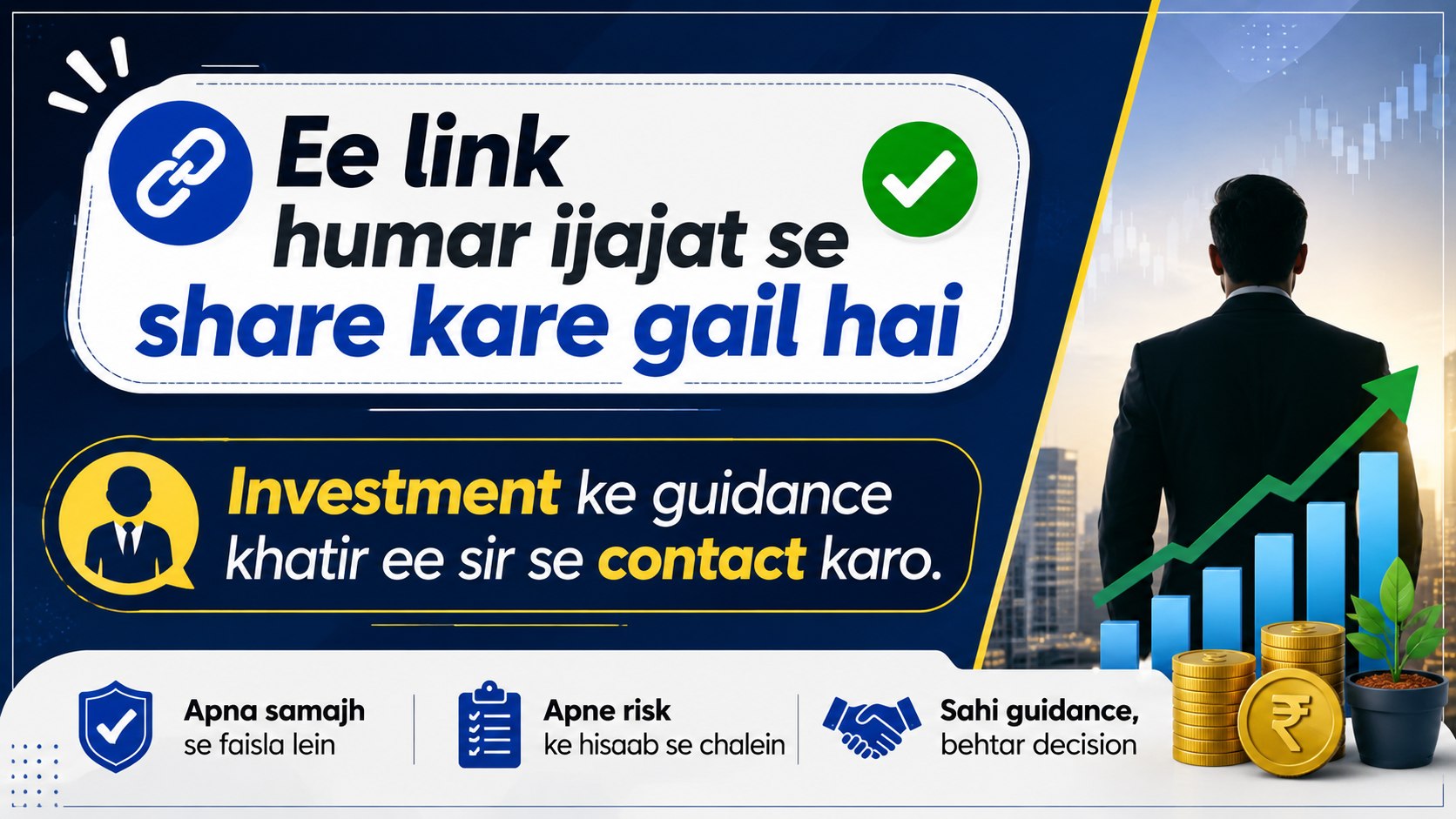 This link has been posted with my permission. On my request, invest ₹3K to ₹5K with this sir and earn profit 💵💵💸👈
