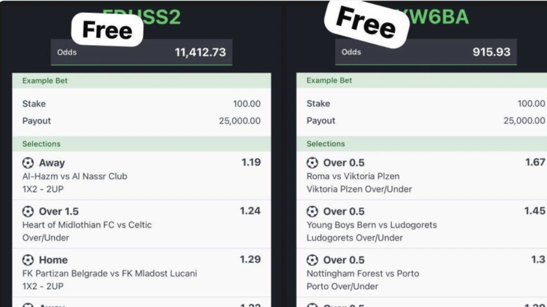 Free tips only 100%