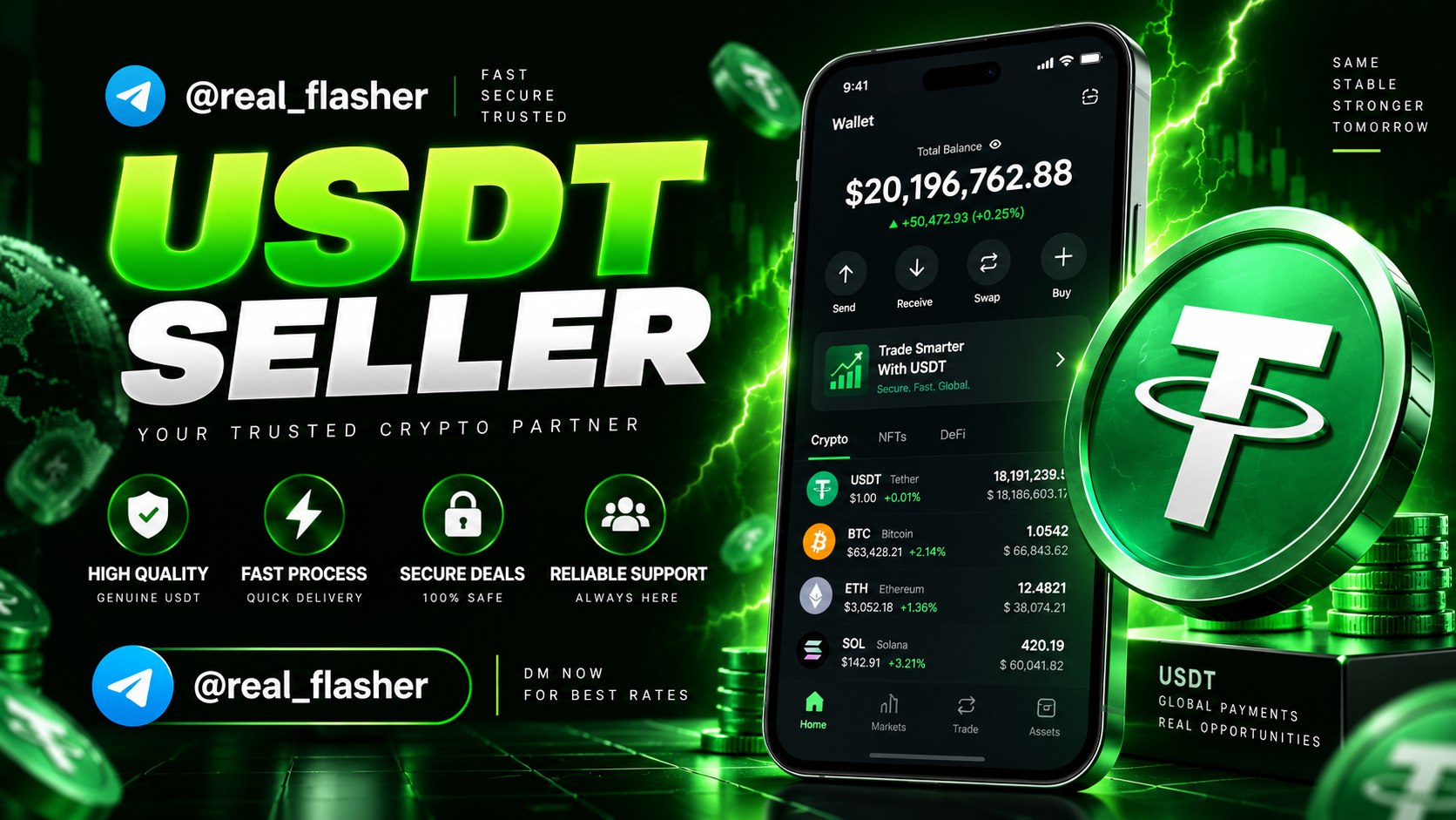 Flash usdt crypto btc