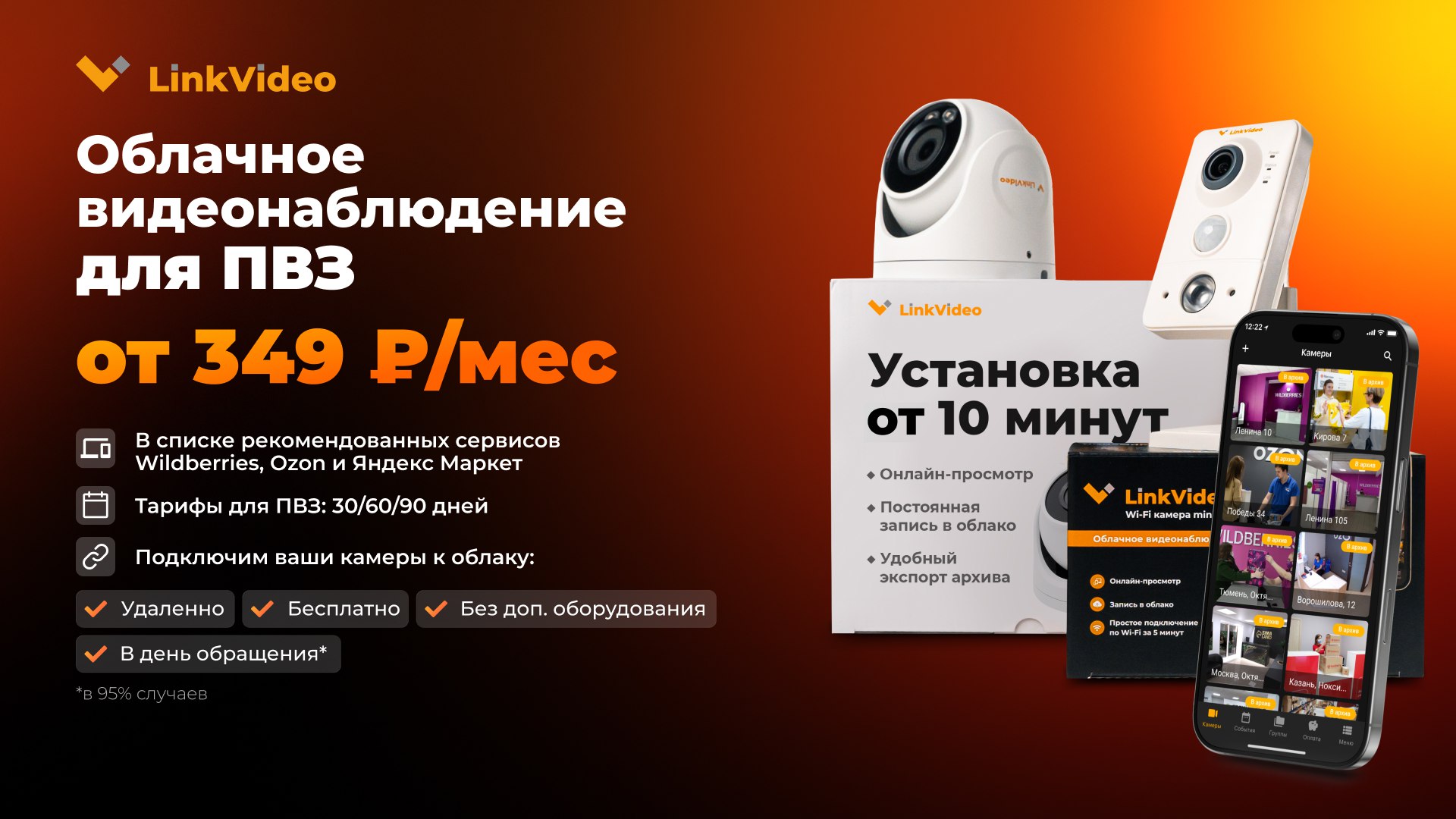 Видеонаблюдение LinkVideo для ПВЗ